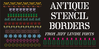 Antique Stencil Borders JNL Font Poster 1