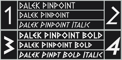 Dalek Pinpoint Font Poster 3
