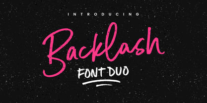 Backlash Font Duo Fuente Póster 7