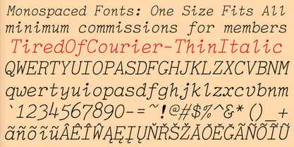TiredOfCourier Font Poster 5