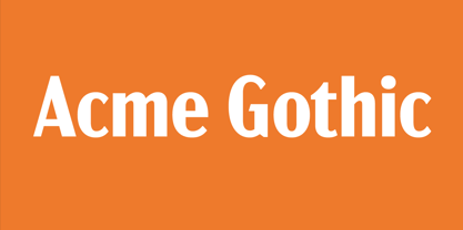 Acme Gothic Font Poster 1
