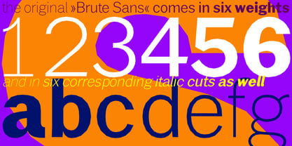Brute Sans Font Poster 6