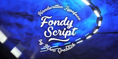 Fondy Script Font Poster 1
