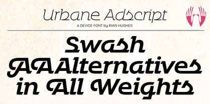Urbane Adscript Font Poster 5