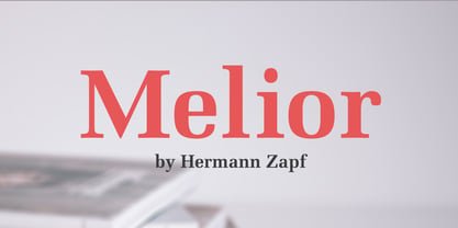 Melior Font Poster 1