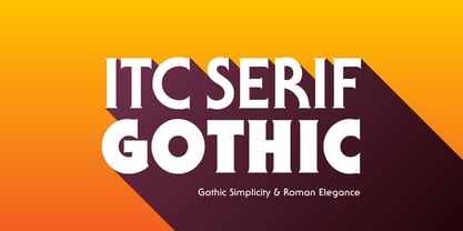 ITC Serif Gothic Fuente Póster 1