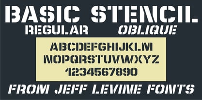 Basic Stencil JNL Font Poster 1
