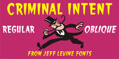 Criminal Intent JNL Font Poster 1