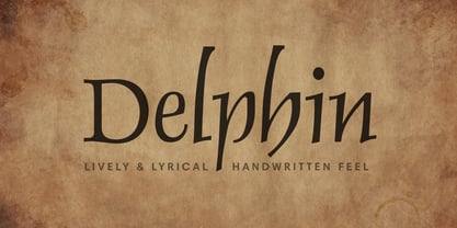 Delphin LT Font Poster 1