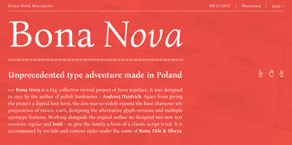 Bona Nova Font Poster 3