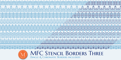 MFC Stencil Borders Three Font Poster 1