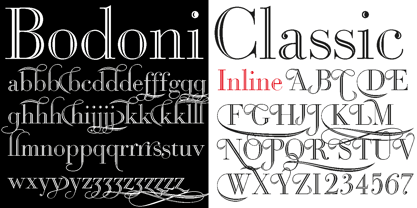 Bodoni Classic Inline Font Poster 1