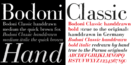 Bodoni Classic Hand Fuente Póster 1