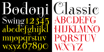 Bodoni Classic Swing Font Poster 1