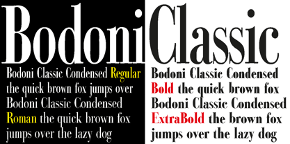 Bodoni Classic Condensed Font Poster 2
