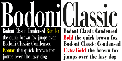 Bodoni Classic Condensed Fuente Póster 2