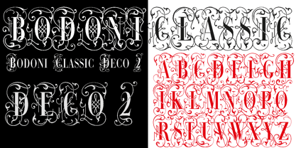 Bodoni Classic Deco Two Font Poster 2