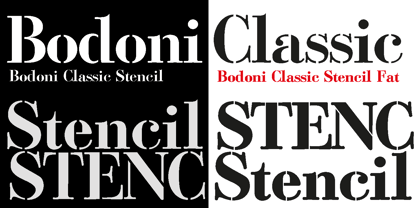 Bodoni Classic Stencil Fuente Póster 2