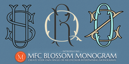 MFC Blossom Monogram Font Poster 1