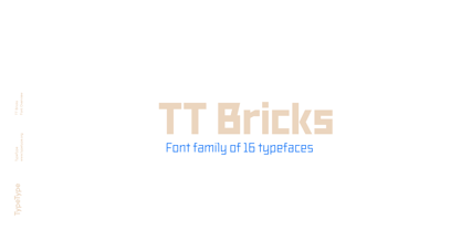 TT Bricks Font Poster 1