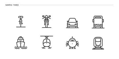Bold Line Icons Font Police Poster 5