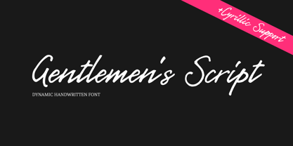 Gentlemens Script Font Poster 1