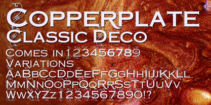Copperplate Deco Font Poster 2