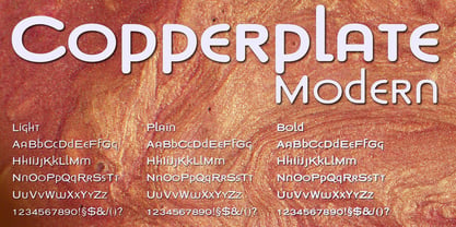 Copperplate Modern Fuente Póster 2