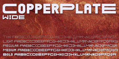 Copperplate Wide Fuente Póster 1