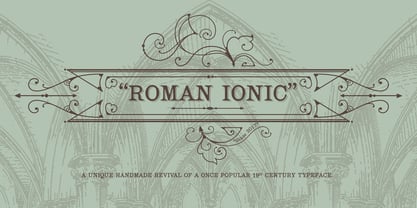 Roman Ionic Font Poster 1