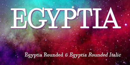 Egyptia Round Fuente Póster 1