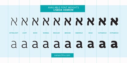 Lisboa Hebrew Font Poster 2