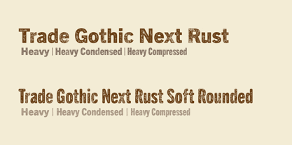 Trade Gothic Next Rust fuente Póster 1