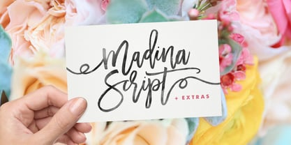 Madina Script Font Poster 1