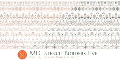 MFC Stencil Borders Five Font Poster 1