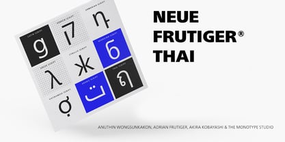 Neue Frutiger Thai Fuente Póster 1