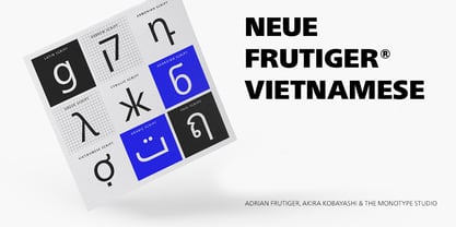 Neue Frutiger Affiche vietnamienne Police 1