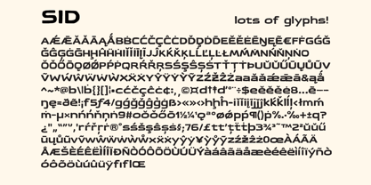 Sid Font Poster 2