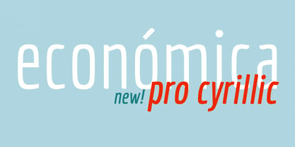 Economica Cyrillic PRO Font Poster 1