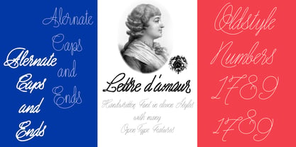 Lettre D'amour Font Poster 1