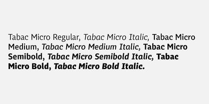 Tabac Micro Font Poster 6
