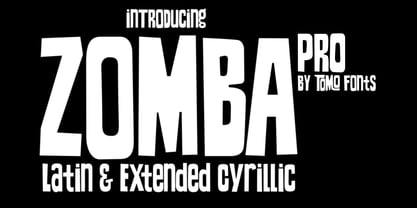 TOMO Zomba Pro Font Poster 8