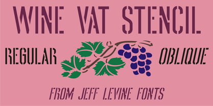 Wine Vat Stencil JNL Font Poster 1