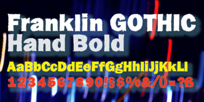 FranklinGothicHandBold Font Poster 1