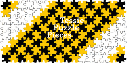 TessiePuzzlePieces Font Poster 1
