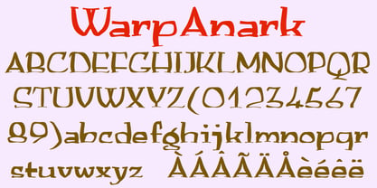 WarpedAnark Font Poster 1