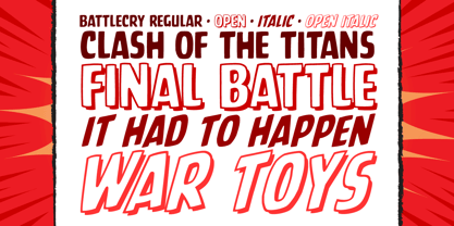 Battle Cry Font Poster 3