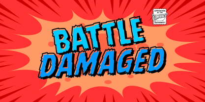 Battle Damaged Font Poster 2