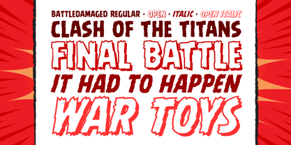 Battle Damaged Font Poster 3