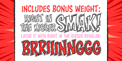 Right In The Kisser Font Poster 2